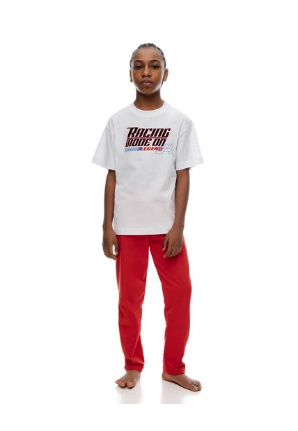 Pijama Regular Manga Corta Rojo Niño Rojo