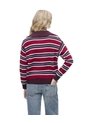 Suéter Tipo Polo Rayas Mujer Rojo de Gef