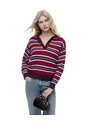 Suéter Tipo Polo Rayas Mujer Rojo de Gef