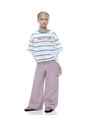 Jean Loose Tiro Medio Drill Rosado Niña Rosa de Gef