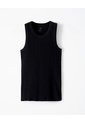 Camiseta Esqueleto Slim Rib Algodón Negra Mujer Negro de Gef