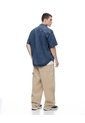 Camisa Manga Corta Regular índigo Medio Hombre Azul de Gef