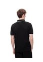 Polo Half Zip Regular Negra Hombre Negro de Gef