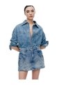 Falda Short Tiro Medio índigo Oscuro Mujer Azul Oscuro de Gef