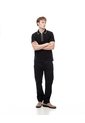 Polo Half Zip Regular Negra Hombre Negro de Gef
