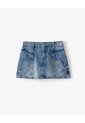 Falda Short Tiro Medio índigo Oscuro Mujer Azul Oscuro de Gef