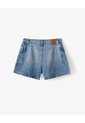 Falda Short Tiro Medio índigo Oscuro Mujer Azul Oscuro de Gef