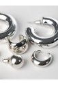 Aretes Pack X3 Plateados Mujer de Gef