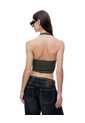 Crop Top Halter Slim Seamless Verde Mujer Verde de Gef