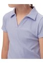 Polo Slim Tejido De Punto Lavanda Niña Lavanda de Gef