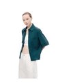Camisa Manga Corta Oversize Algodón Verde Mujer Verde de Gef