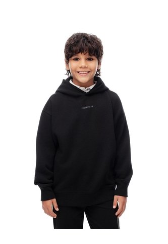 Buzo Tipo Hoddie Negro Niño Negro Gef