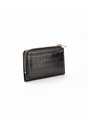 Billetera Texturizada Negra Mujer