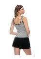 Camiseta + Short De Pijama Rib Rayas Mujer Negro de Gef