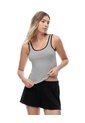 Camiseta + Short De Pijama Rib Rayas Mujer Negro de Gef