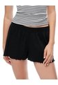 Camiseta + Short De Pijama Rib Rayas Mujer Negro de Gef