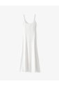 Vestido Largo Blanco Mujer Blanco de Gef