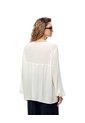 Camisa Oversized Manga Larga Blanca Mujer Blanco de Gef