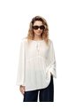 Camisa Oversized Manga Larga Blanca Mujer Blanco de Gef