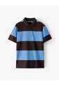 Polo Regular Algodón Rayas Hombre Azul de Gef