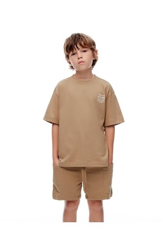 Conjunto Camiseta + Bermuda Habano Niño Marron Gef
