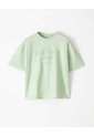 Camiseta Oversize Algodón Verde Estampada Niña Verde de Gef