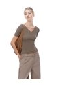 Camiseta Regular Uso 2 En 1 Café Mujer Cafe de Gef