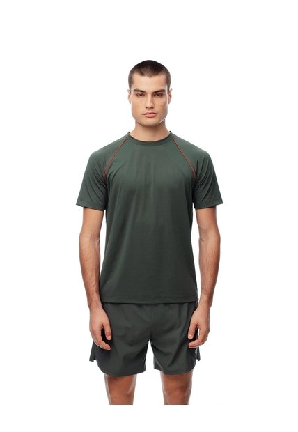 Camiseta Deportiva Control Humedad Verde Hombre Verde
