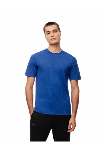 Camiseta Deportiva Control Humedad Azul Hombre Azul
