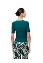 Camiseta Slim Rib Algodón Verde Mujer Verde de Gef