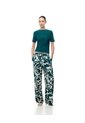 Camiseta Slim Rib Algodón Verde Mujer Verde de Gef