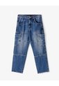 Jean Cargo Recto índigo Medio Hombre Azul de Gef