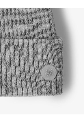 Gorro Beanie Tejido Gris Niños