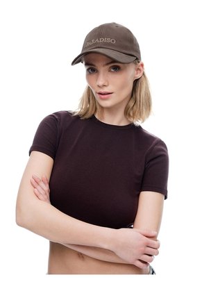 Gorra Bordada Café Unisex Mujer