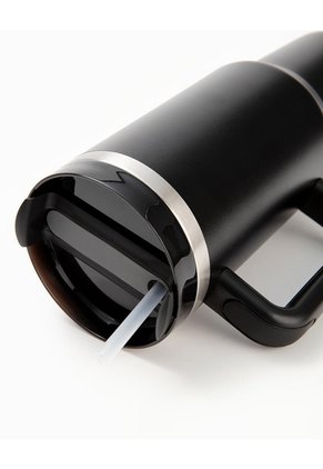 Termo Pitillo Térmico Negro 1.100ml Mujer