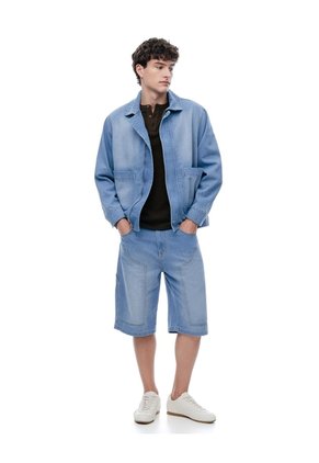 Bermuda Regular índigo Medio Hombre Azul
