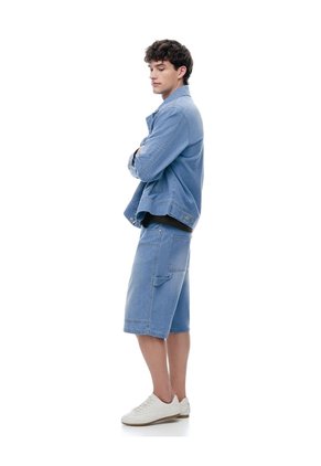 Bermuda Regular índigo Medio Hombre Azul