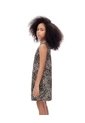 Vestido Corto Drill Algodón Print Niña Marron de Gef