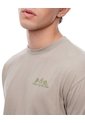 Camiseta Regular Algodón Taupe Estampada Hombre Marron de Gef