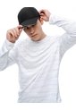 Camiseta Regular Manga Larga Blanca Estampada Hombre Blanco de Gef