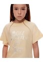 Camiseta Regular Algodón Amarilla Estampada Niña Amarillo de Gef