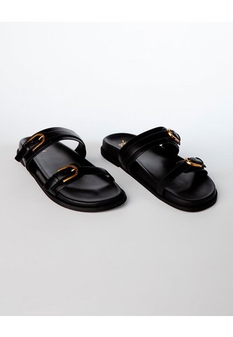 Sandalias Planas Negras Mujer Negro Gef