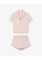 Camisa + Short De Pijama Algodón Palo De Rosa Mujer Rosa Claro de Gef