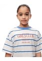 Camiseta Oversize Algodón Rayas Niña Azul de Gef