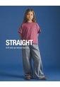 Jean Wide Leg Tiro Medio índigo Medio Niña Azul Oscuro de Gef