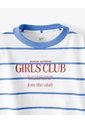 Camiseta Oversize Algodón Rayas Niña Azul de Gef
