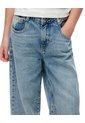 Jean Wide Leg Tiro Medio índigo Medio Niña Azul Oscuro de Gef