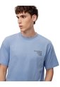 Camiseta Regular Algodón Estampada Hombre Azul de Gef