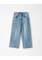 Jean Wide Leg Tiro Medio índigo Medio Niña Azul Oscuro de Gef