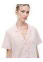 Camisa + Short De Pijama Algodón Palo De Rosa Mujer Rosa Claro de Gef